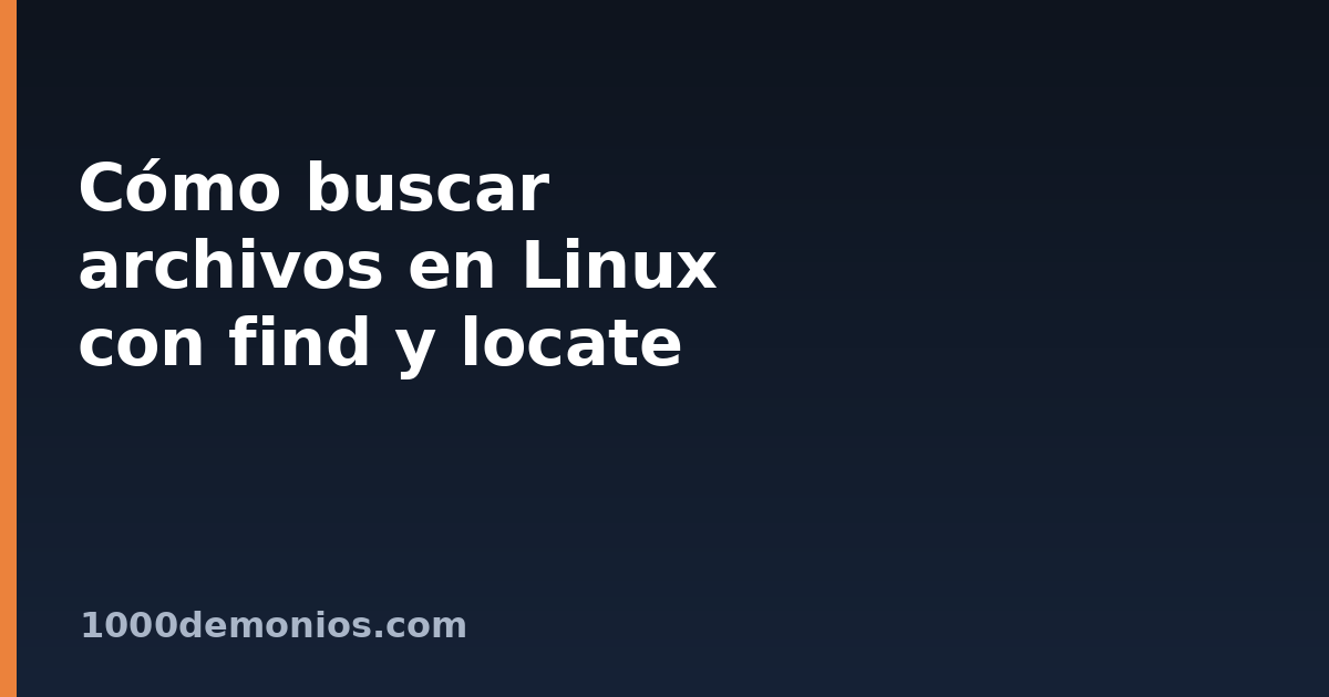 Cómo buscar archivos en Linux con find y locate
