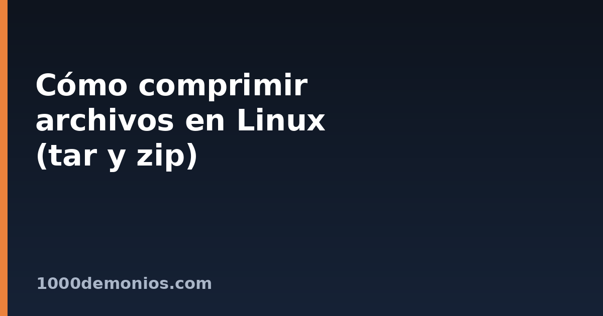 Cómo comprimir archivos en Linux (tar y zip)