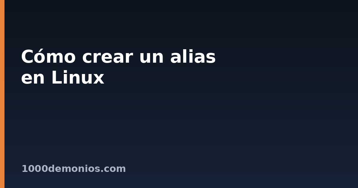 Cómo crear un alias en Linux
