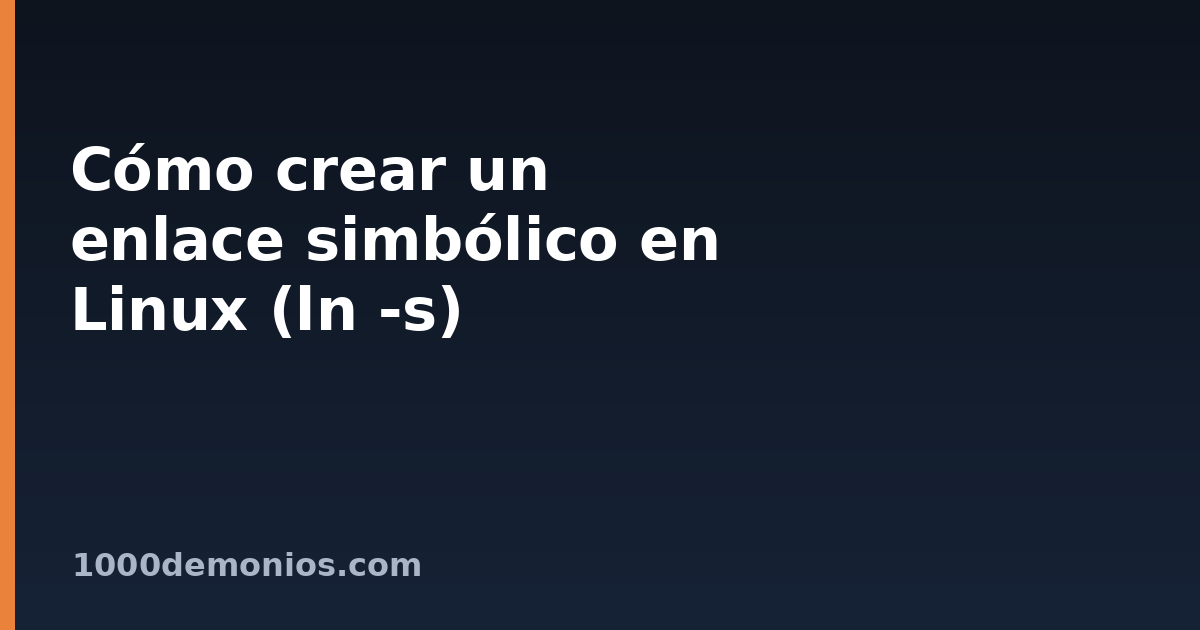 Cómo crear un enlace simbólico en Linux (ln -s)