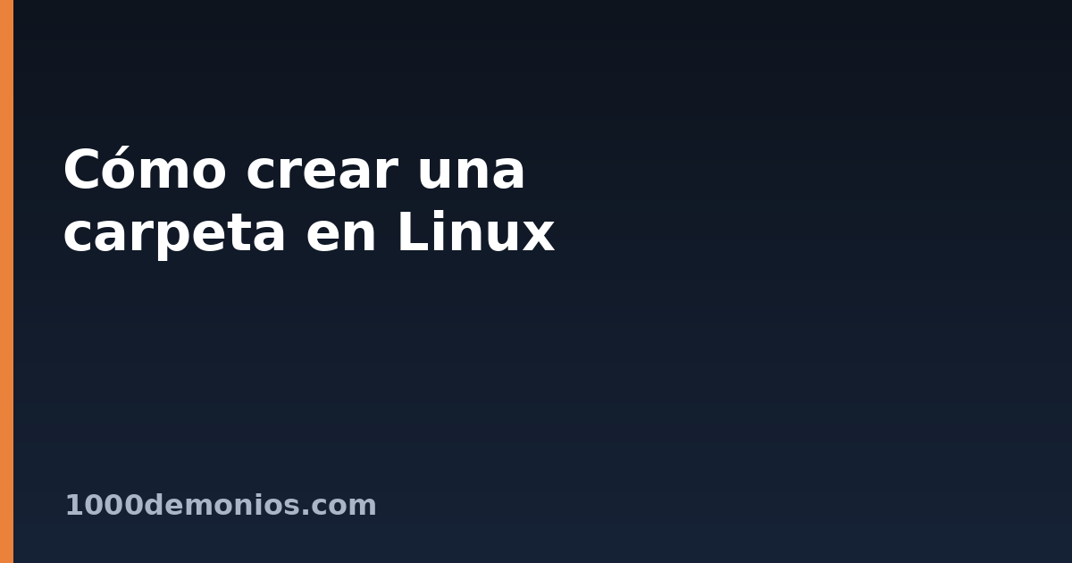 Cómo crear una carpeta en Linux