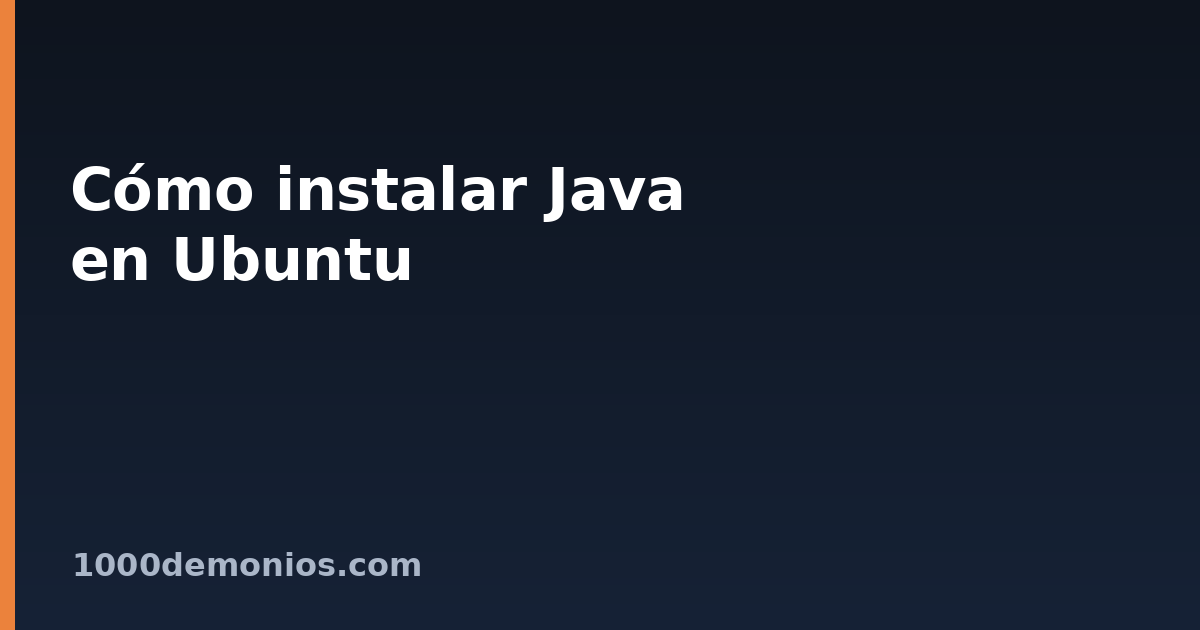 Cómo instalar Java en Ubuntu