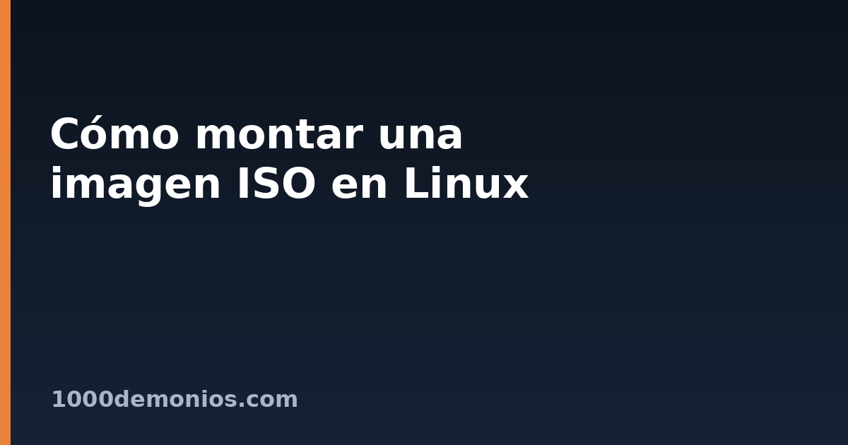 Cómo montar una imagen ISO en Linux