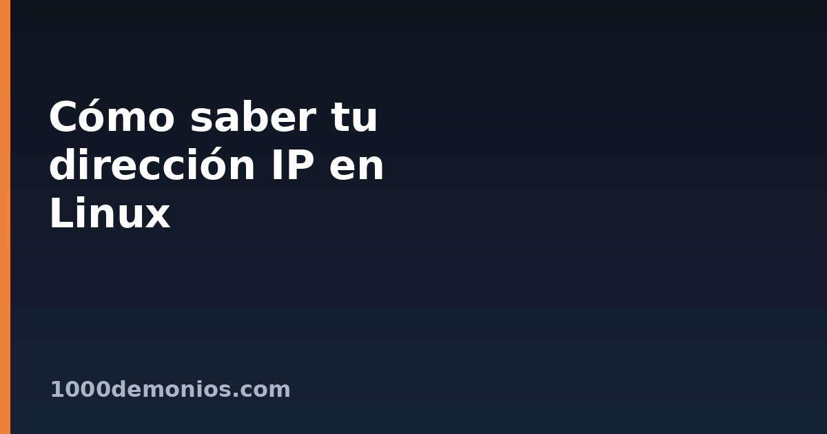 Cómo saber tu dirección IP en Linux
