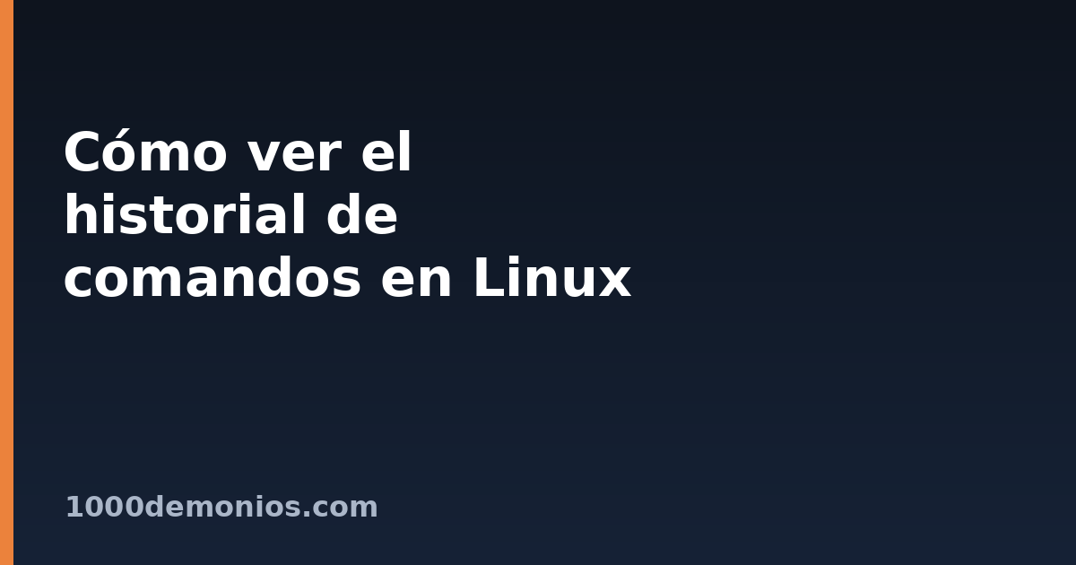 Cómo ver el historial de comandos en Linux