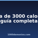 Dieta de 3000 calorías: guía completa