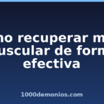 Cómo recuperar masa muscular de forma efectiva